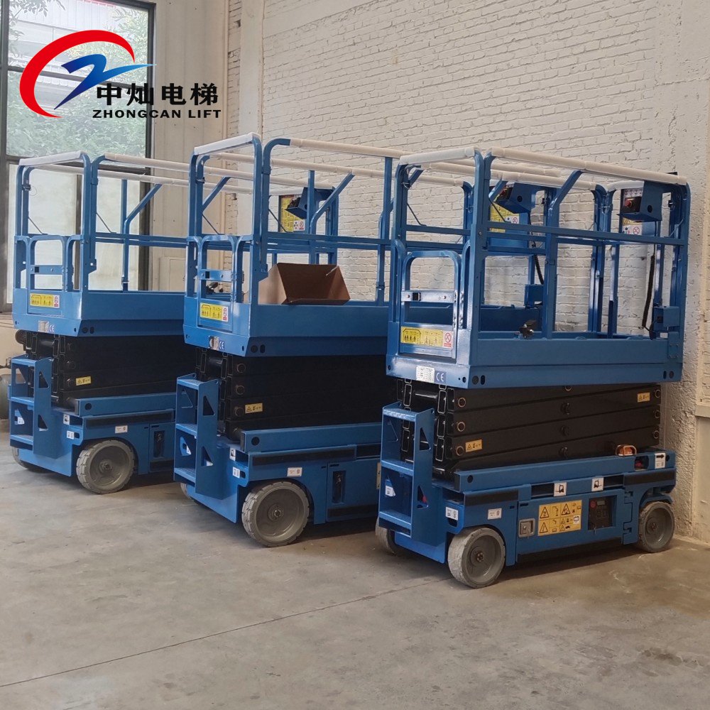 Small Aerial Scissor Type Manlift Hydraulic 4m 6m 8m Lifting Table/electric Mini Self Propelled Scissor Lift Platform
