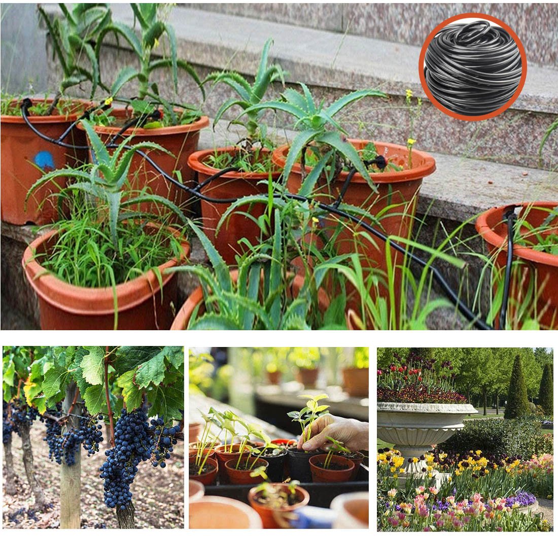 Self Battery Raised Bed Automatic Plant Outdoor Indoor Drip Gardening Tree Auto Lawn Watering System for Plants / Garden