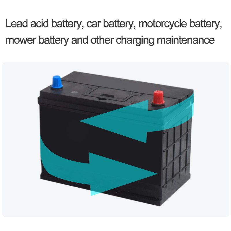 Battery Repair and Maintainer 5A Battery Charger with LCD Display 6V/12V Lead Acid Battery Charger High-power Car Charging