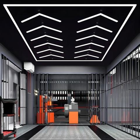 Hexagon LED Work Light for Garage, Workshop & Auto Repair, Modern Ceiling Lighting, High Brightness, Energy Efficient