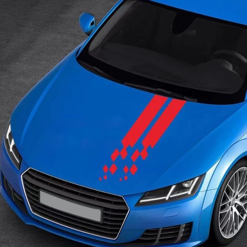 Car Hood Sticker Paint Scratch Personality Hood Sticker Creative Body Front Cover Sticker Scratch