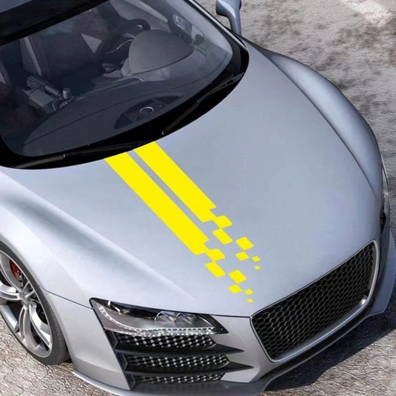 Car Hood Sticker Paint Scratch Personality Hood Sticker Creative Body Front Cover Sticker Scratch
