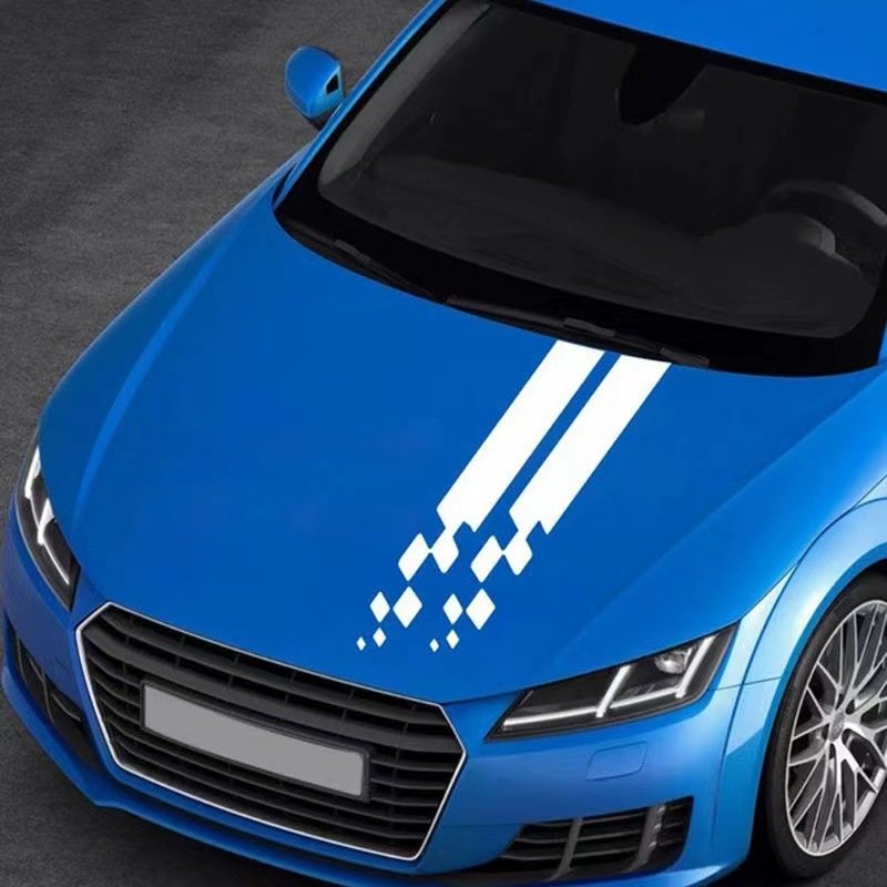 Car Hood Sticker Paint Scratch Personality Hood Sticker Creative Body Front Cover Sticker Scratch