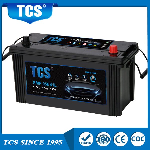 Dry Charged Japanese Jis Cars/Vehicle 720 Cca 83 Ah 95E41L N100L Best 12 Volt Car Battery for Heavy Trucks