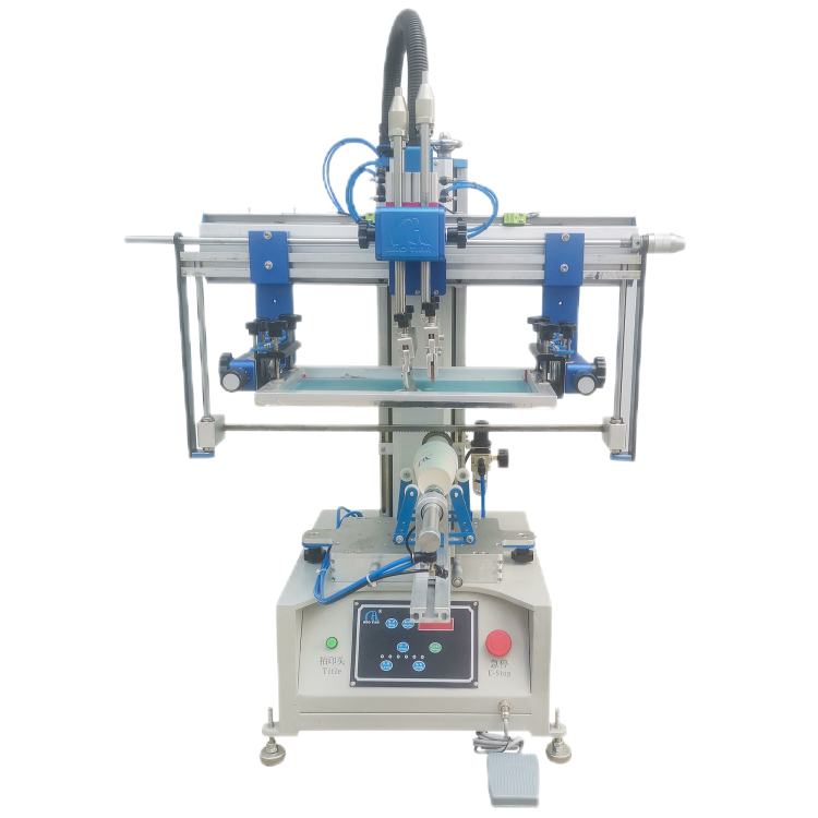 Pneumatic Silk Screen Printing Machine Servo Serigraphic Print Kit Flatbed Press Printers for Battery Lighter