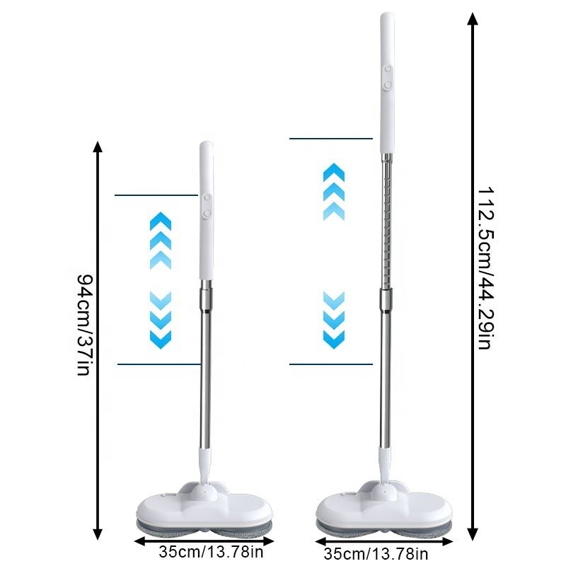 PANCERKA Household Rechargeable Electric Cordless Floor Cleaner Machine with Water Tank Spray Electric Mop with Adjustable Rod