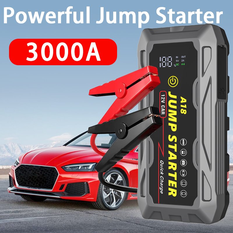 Wholesale 3000A Portable Peak Car Jump Starter Power Bank Car Battery Booster 12v Auto Battery Jump Pack