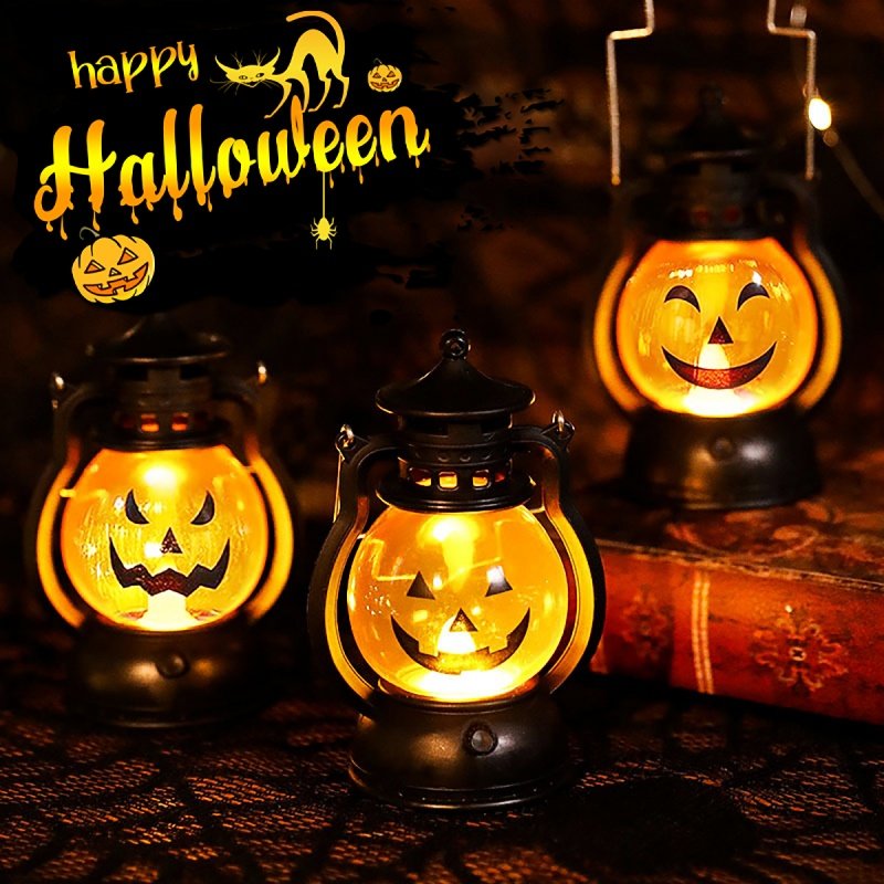 2024 New Style Halloween Decorations Pumpkin Light Small Lantern Lamp Home Party Decorative Led Lights