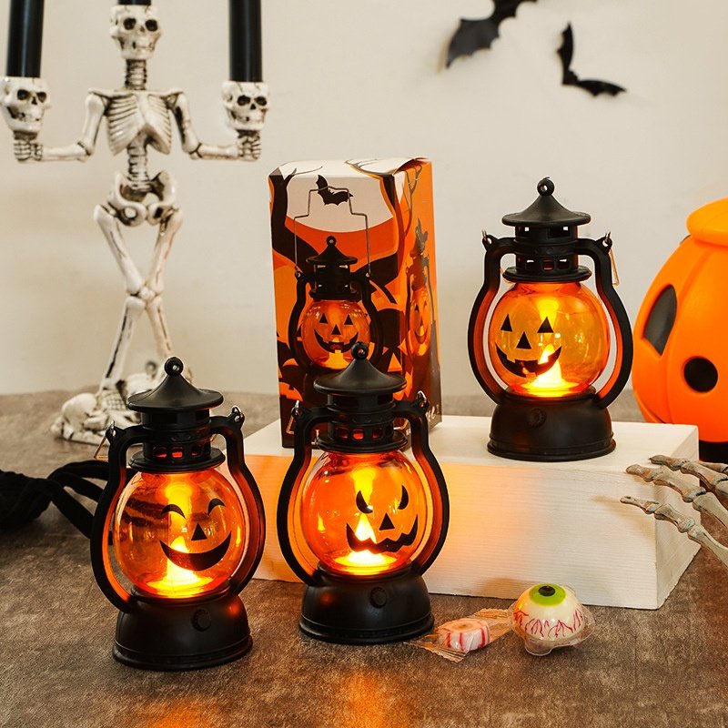 2024 New Style Halloween Decorations Pumpkin Light Small Lantern Lamp Home Party Decorative Led Lights