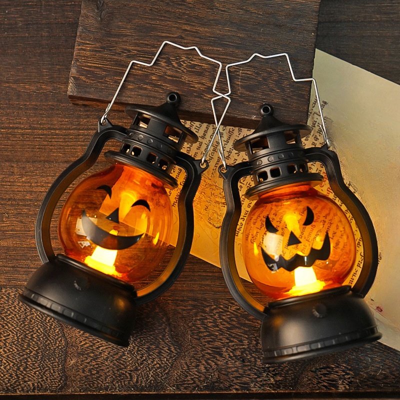 2024 New Style Halloween Decorations Pumpkin Light Small Lantern Lamp Home Party Decorative Led Lights