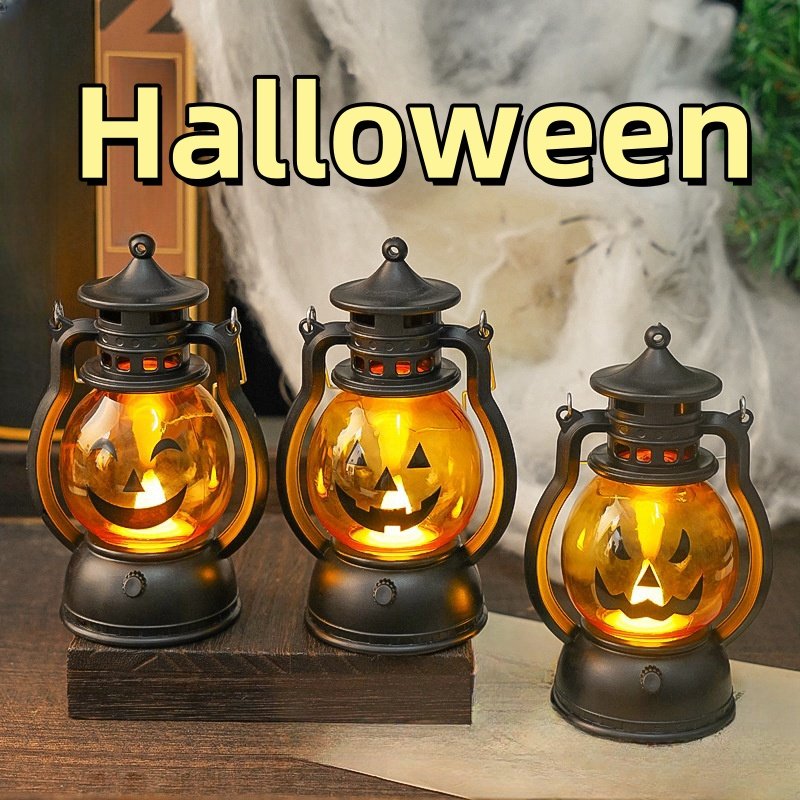 2024 New Style Halloween Decorations Pumpkin Light Small Lantern Lamp Home Party Decorative Led Lights