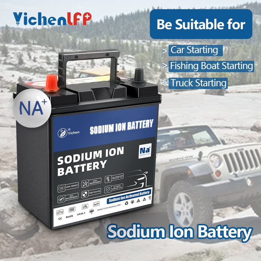 High CCA 12.4V 12V 70Ah 1600CCA 2000CCA Powerful Sodium Ion Cranking Starting Battery for Car Starter Auto Battery