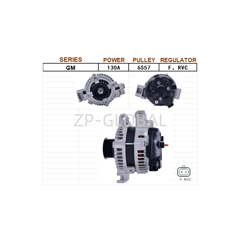 Car Battery and extra Alternator 12v Low Rpm 25751145/25756439 for Cadillac CTS 04/07 2.8 3.6