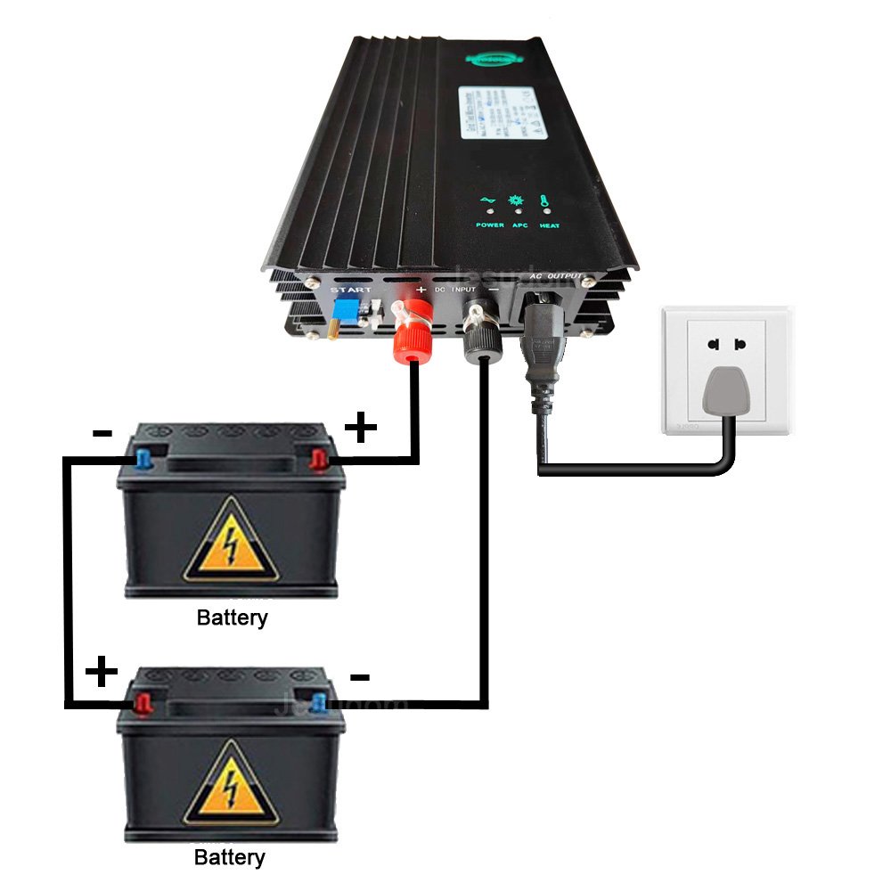 MPPT 500W 600W Adjustable Battery Discharge 12V24V48V to 110V 230V Solar Grid Tie Inverter