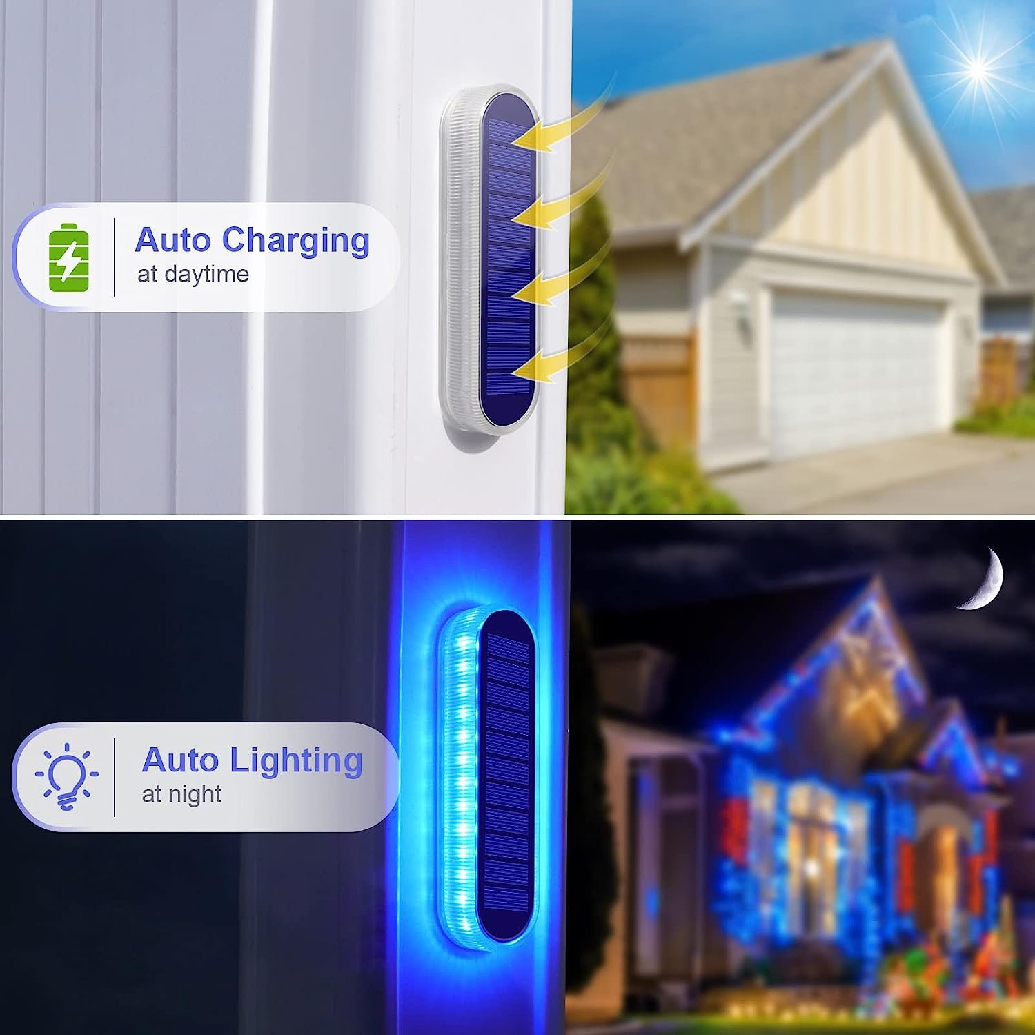 Outdoor Solar Stairs Lights Fence Courtyard Landscape Solar Lamp Waterproof LED Step Deck Wall Light