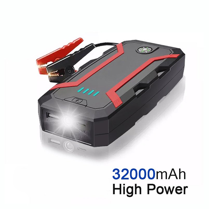 Wholesale High Power Car 32000mAh Jump Starter Power Bank 12V Portable Lithium Battery Car Jump Starter