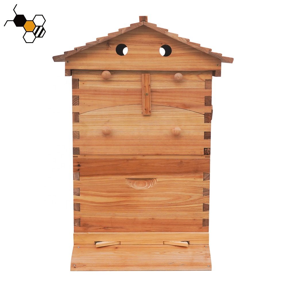 Auto Flowing Beehive Honey Box Bee Hive Automatic Honeybee Hive With 7Pcs Flowing Frames Starter Kit