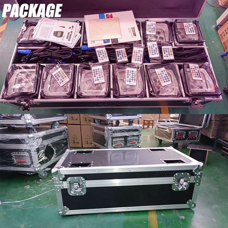 Marslite Uplights Battery Wireless 6x18W RGBWAUV Led Par Stage Light Battery Uplight Wireless Uplight for DJ Wedding
