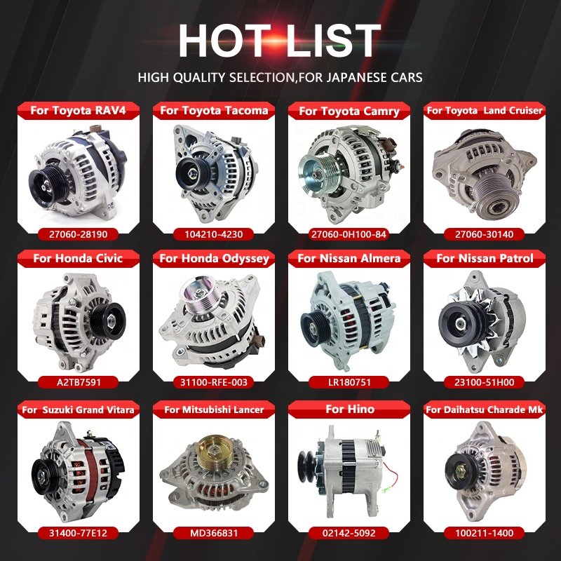 AL LAMP Best Famous Brand Quality Car Alternator for NISSAN X TRAIL MURANO TEANA SUNNY PATROL NAVARA SERENA TIIDA Z24 Td42 J32