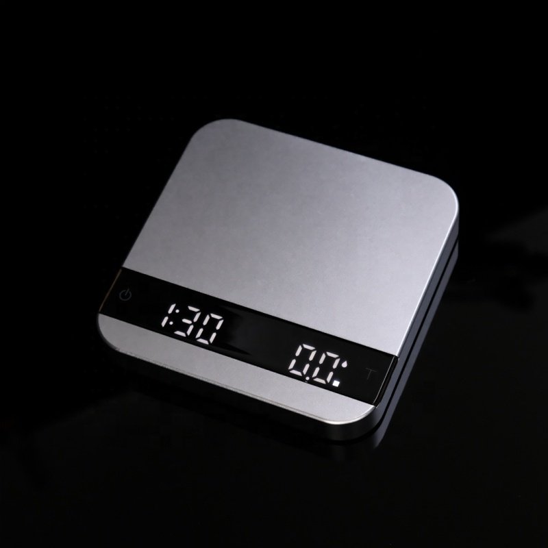 Mischief Lunar Smart Drip Espresso Led Screen Electronic Weighing Black Digital Mini Coffee Scale with Auto Timing Rechargeable