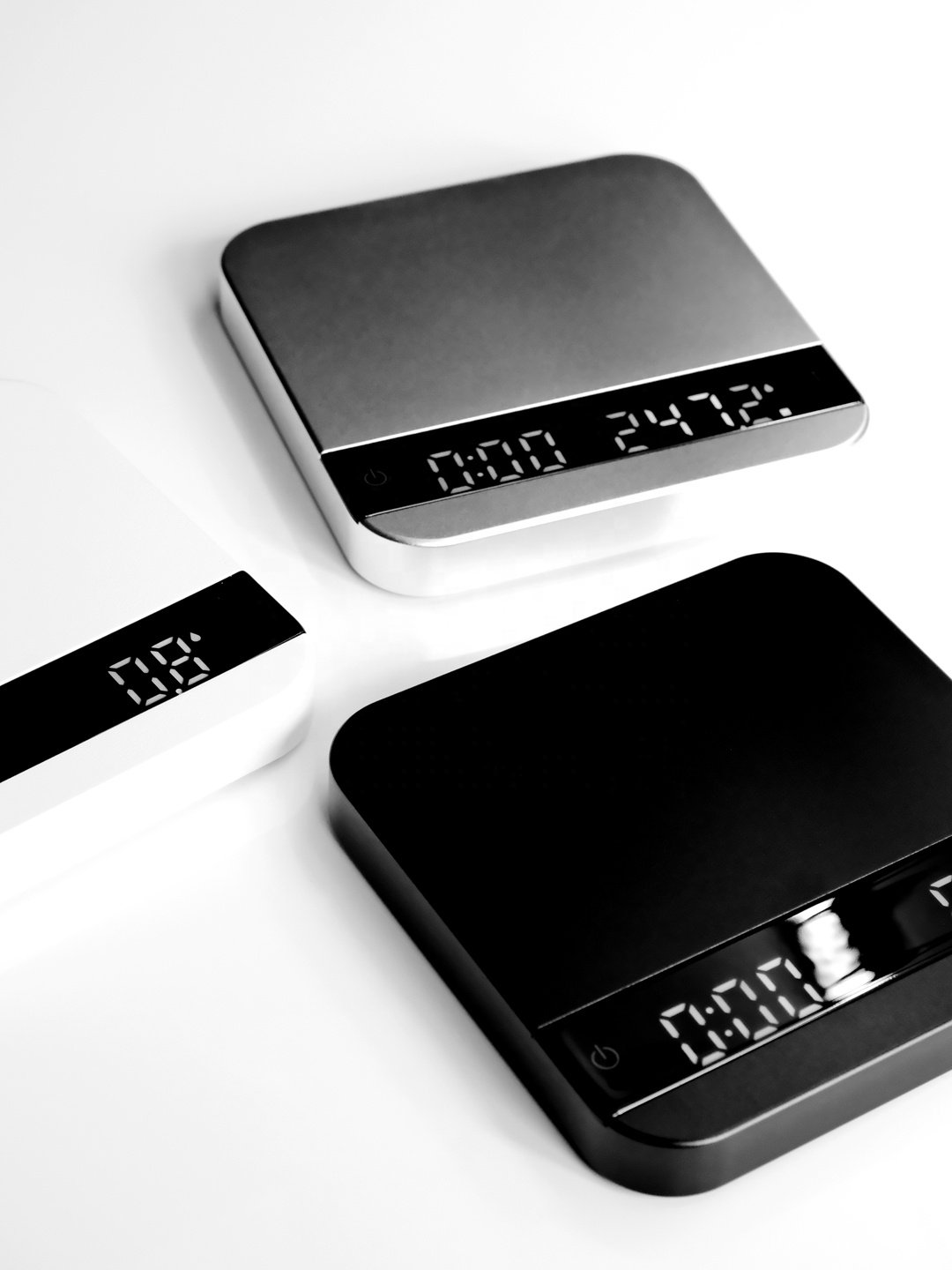 Mischief Lunar Smart Drip Espresso Led Screen Electronic Weighing Black Digital Mini Coffee Scale with Auto Timing Rechargeable