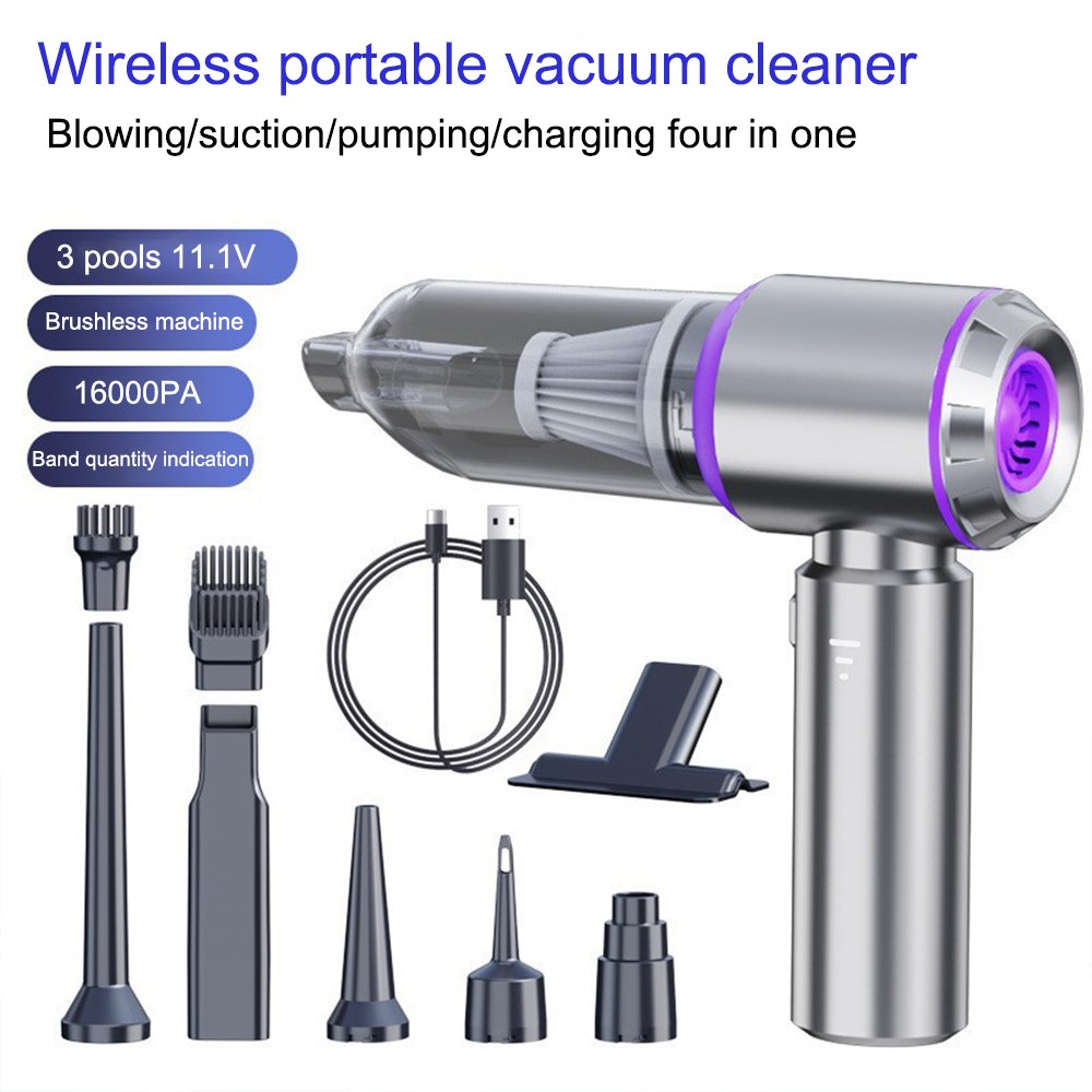 Portable Cordless 16000pa High Powerful Wireless Dry Car Vacuum Cleaner with Brushless Motor for Car Cleaning