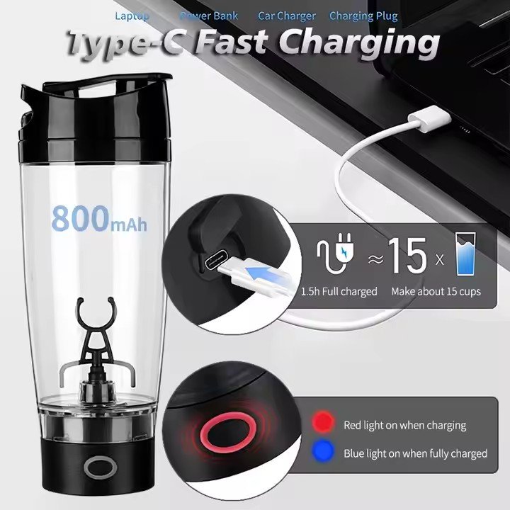 Factory 600ml Multi Function Portable Blender Auto Self Stirring Mixing Coffee Mug Cups With USB Charger or Battery