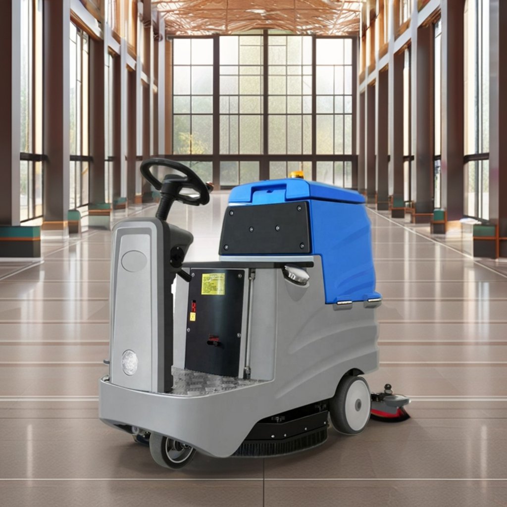 Factory Sale Compact Floor Cleaning Machine Mobile Ride on Floor Scrubber Sit and Drive Floor Scrubber