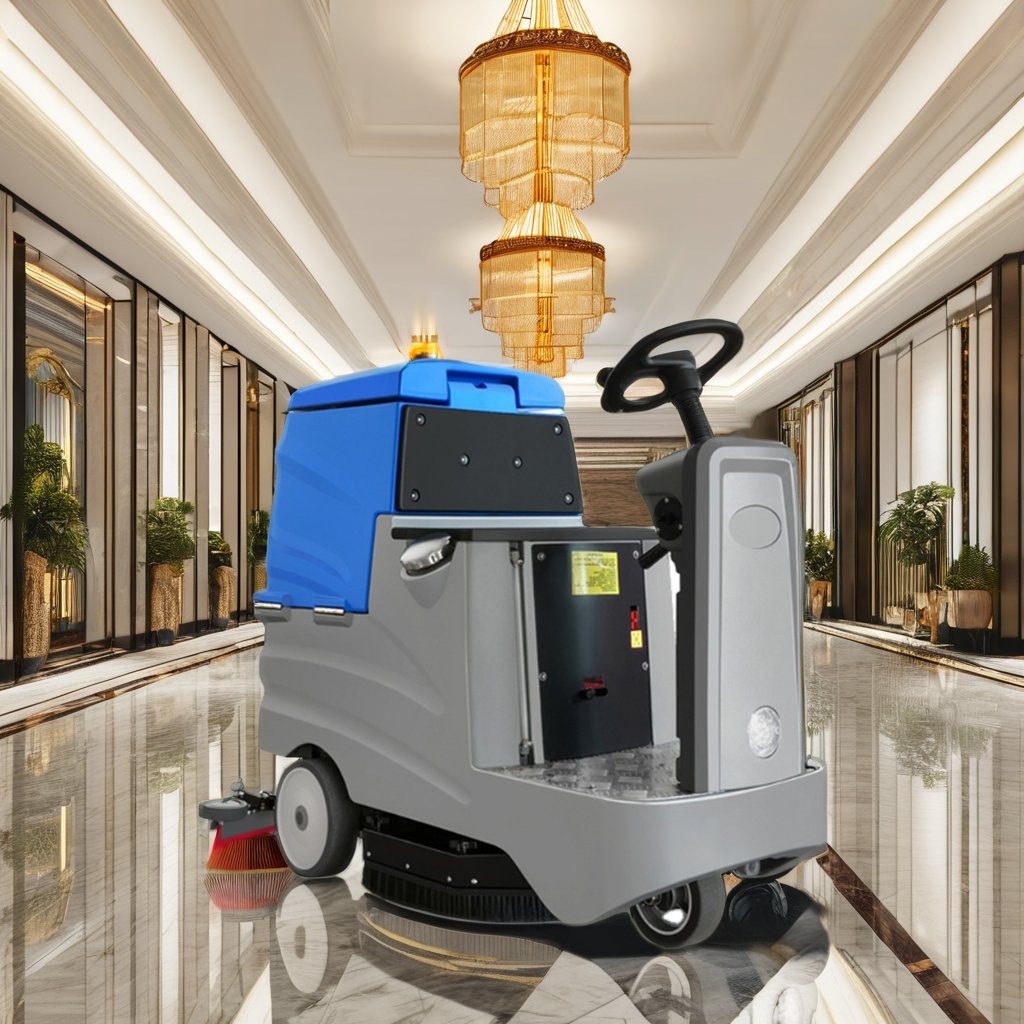 Factory Sale Compact Floor Cleaning Machine Mobile Ride on Floor Scrubber Sit and Drive Floor Scrubber