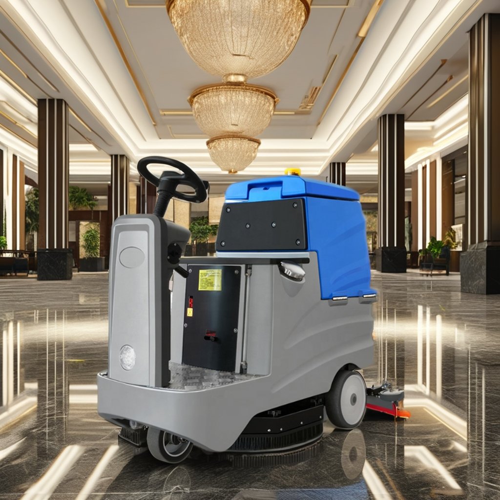 Factory Sale Compact Floor Cleaning Machine Mobile Ride on Floor Scrubber Sit and Drive Floor Scrubber