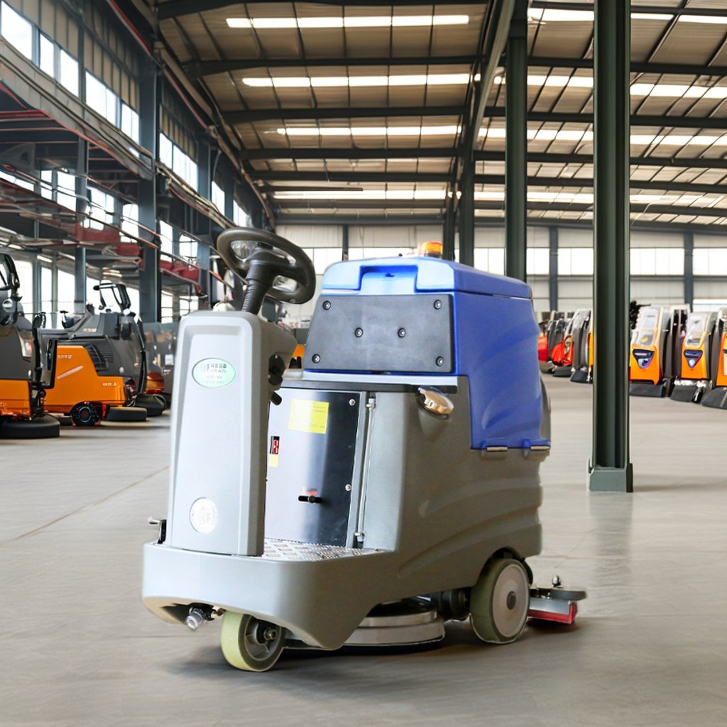 Factory Sale Compact Floor Cleaning Machine Mobile Ride on Floor Scrubber Sit and Drive Floor Scrubber