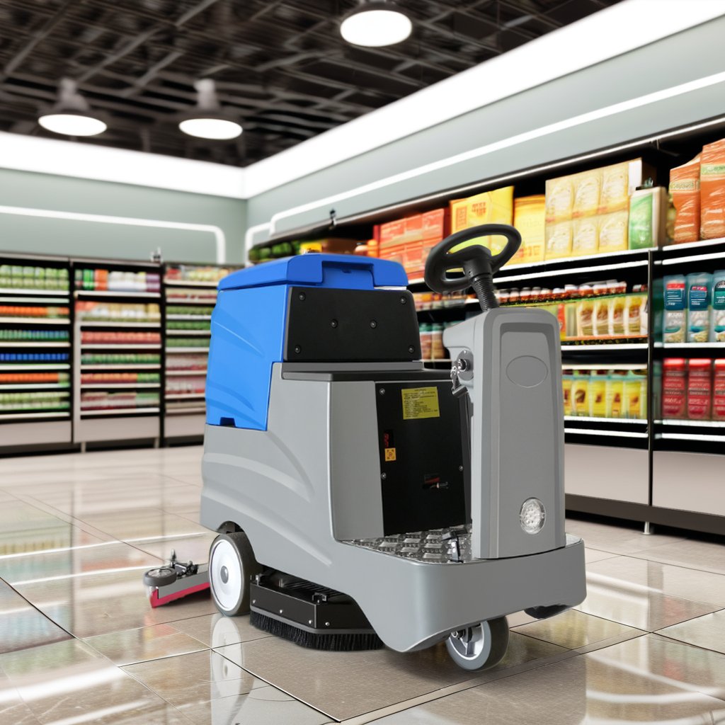 Factory Sale Compact Floor Cleaning Machine Mobile Ride on Floor Scrubber Sit and Drive Floor Scrubber