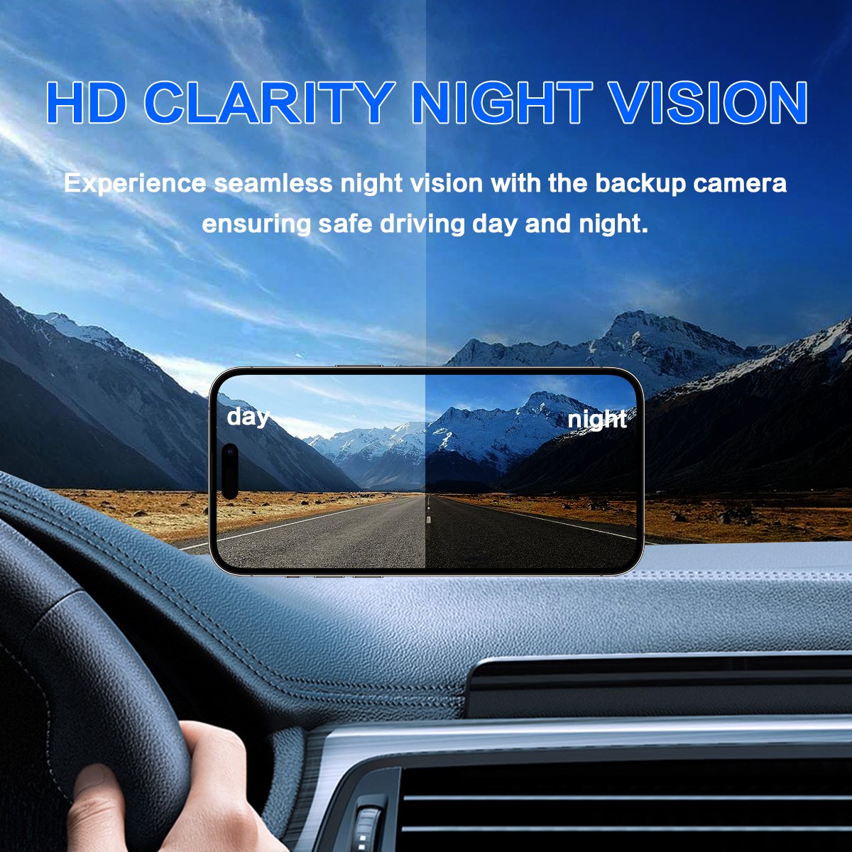 Magnetic Wireless Backup Camera Built in Battery for Mobile Wifi App IP68 Support 1080P Reverse Camera for Car Truck Van RV