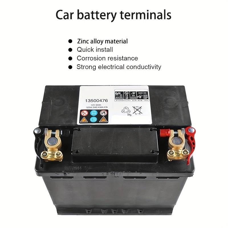 12V 24V Car Battery Terminals Top Post Wire Cable Clamp Quick Release Terminal Connectors Copper Clip Screw Auto Parts