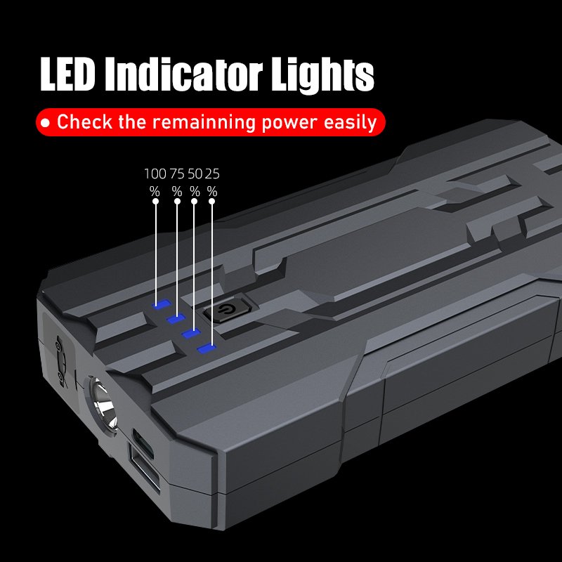 Jump Starter New Portable Car Electric Vehicle Tire Car Compressor Wireless Power Bank for All Kinds of Electric Charging Use