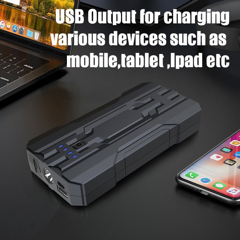 Jump Starter New Portable Car Electric Vehicle Tire Car Compressor Wireless Power Bank for All Kinds of Electric Charging Use