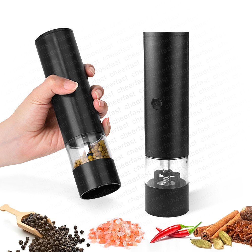 Adjustable Coarseness Electric Salt and Pepper Grinder Battery Model Black Auto Pepper and Salt Grinder Salt and Pepper Grinders