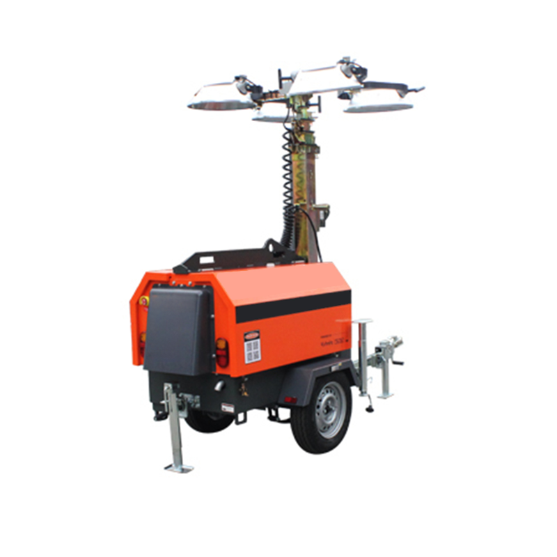 Reliable 5.17kW 6kW Mobile Trailer Light Tower for Mining Construction Sports Events Durable Silent Type for Infrastructure Site