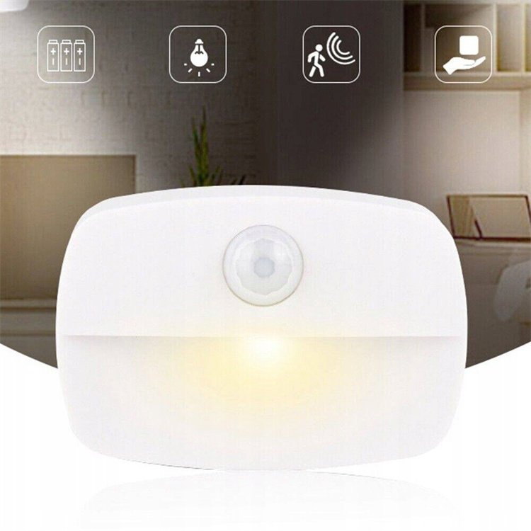 Stick Cordless Battery-Powered LED Motion Sensor Night Indoor Smart Light Wireless Motion Sensor Light for Cabinet Wardrobe