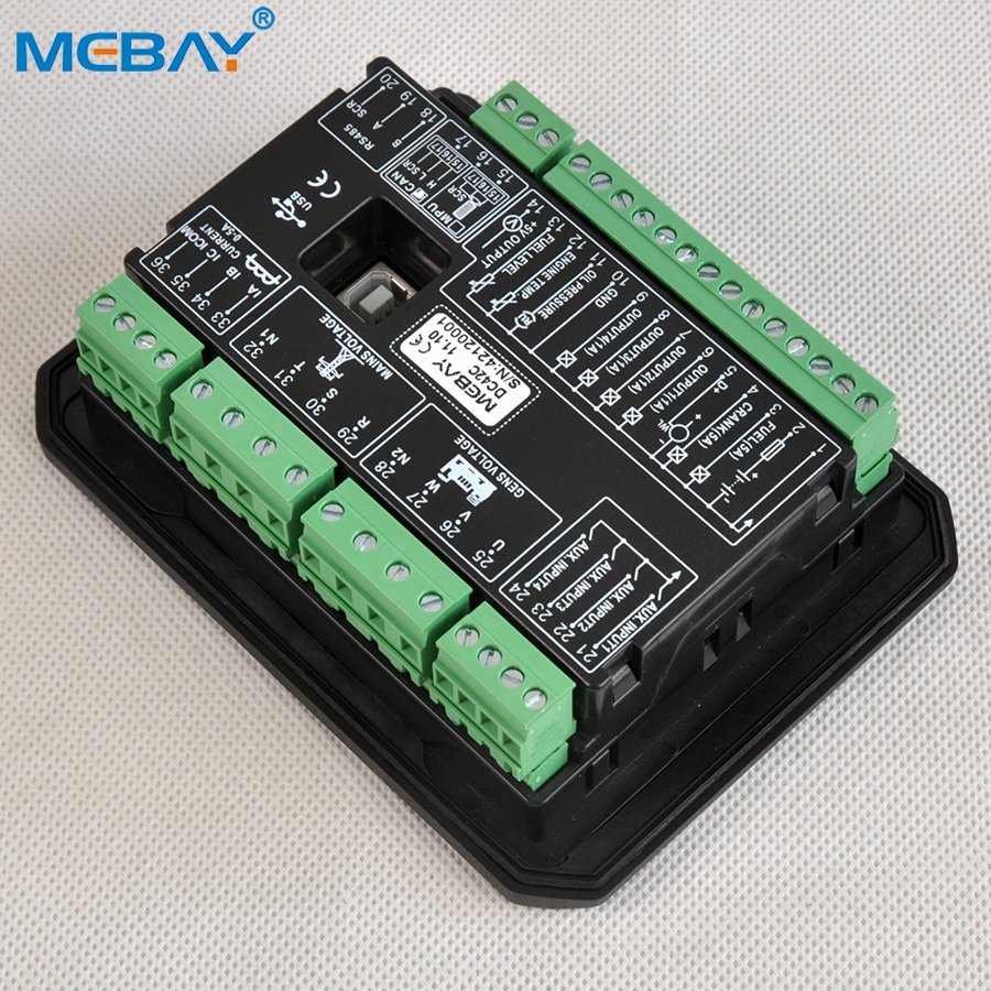 MEBAY Iot Low Temperature AMF Generator Control Module DC42MCR Diesel Engine Part Diesel Generator Starter IP65 3 Ph Panel 0.6kg