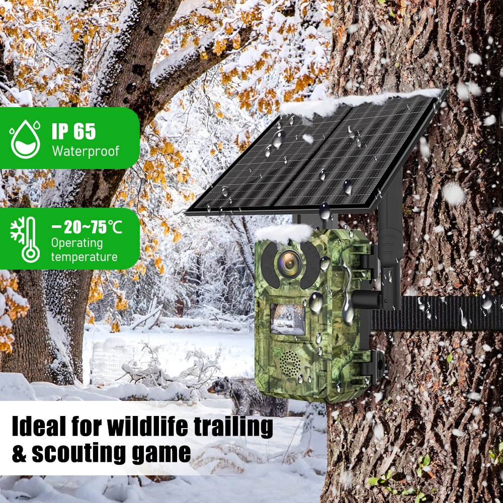 EU 4G IR Night Vision 4MP HD Game Camera 0.2S Trigger IP66 Waterproof Camera Webcam for Wild Hunting Wildlife Hidden Camouflage