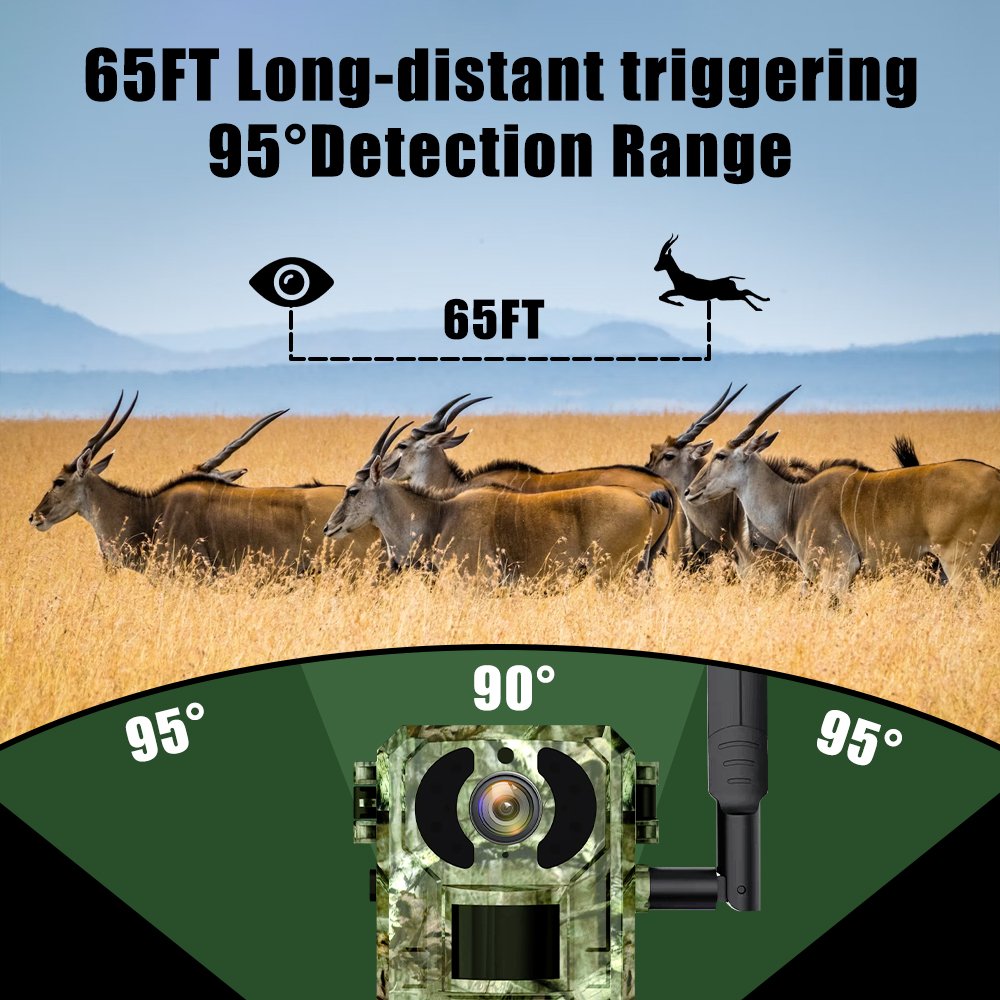 EU 4G IR Night Vision 4MP HD Game Camera 0.2S Trigger IP66 Waterproof Camera Webcam for Wild Hunting Wildlife Hidden Camouflage