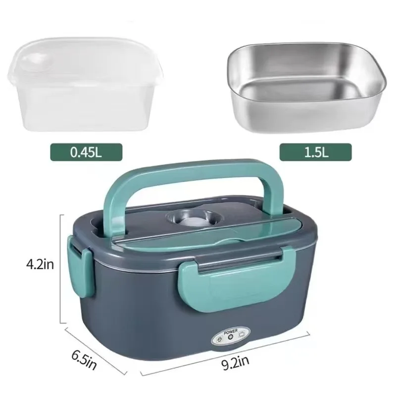 Electric Lunch Box Thermal Insulation Heating 2-in-1 Home Car Dual-use Stainless Steel Lunch Box Appliances Gifts