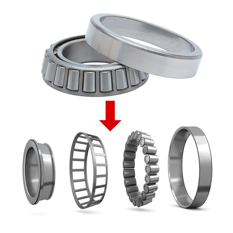Factory Direct High Quality GCR15 Tapered Roller Bearing 32203-32210 Single Row Steel Cage for Machinery P6 Precision Rating