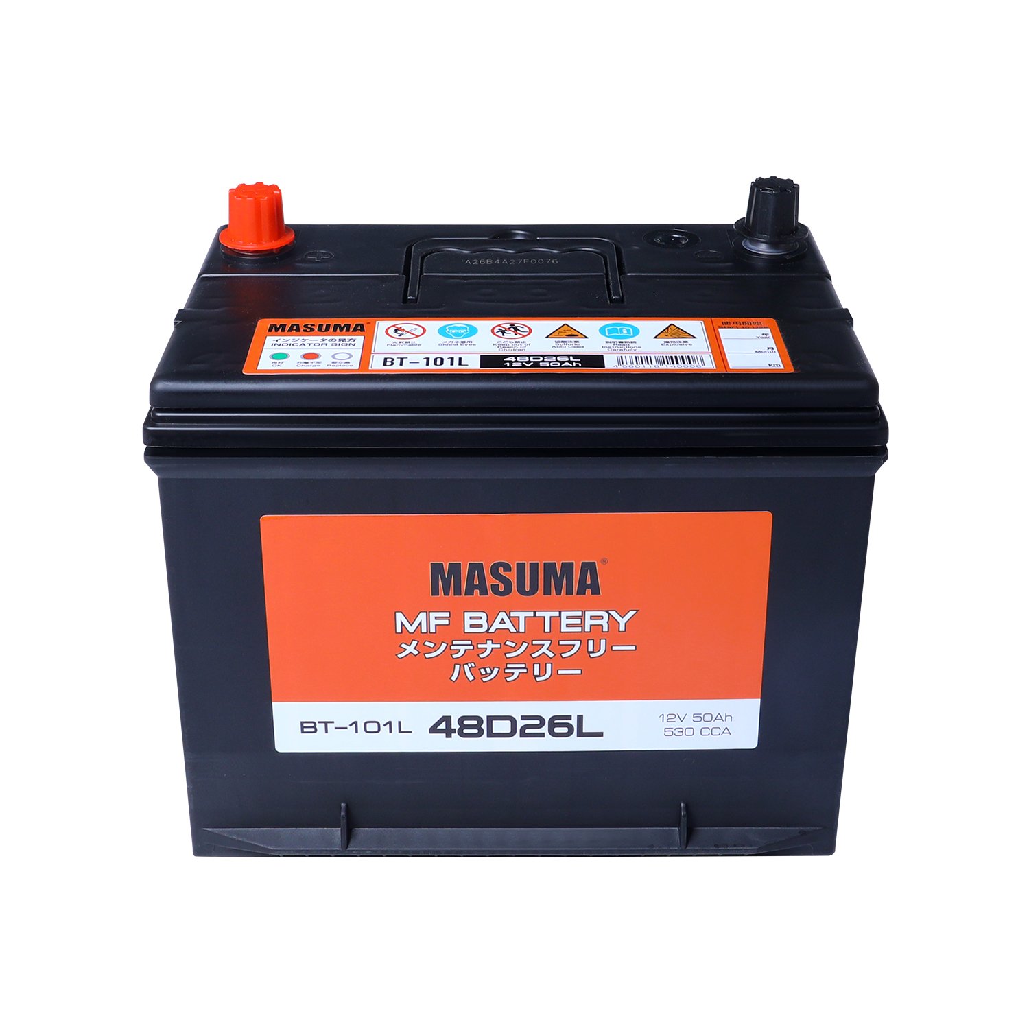 BT-101L MASUMA High Quality Auto Electrical Systems Auto Batteries 12V 50AH 530 CCA 48D26L