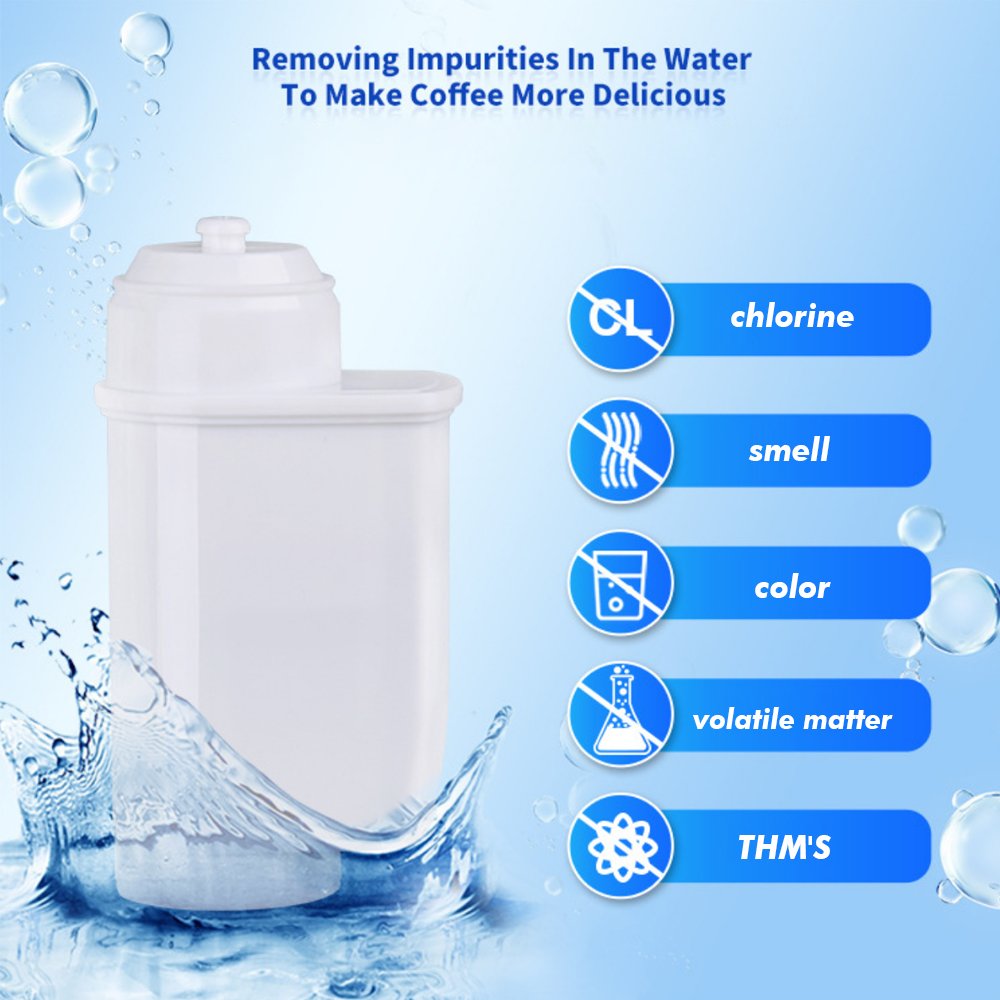 Auto- Coffee Machine Water Filter for Bosch Britaa Intenza+ Philipss Saeco Activated Carbon White Water Filter Bottle Technology