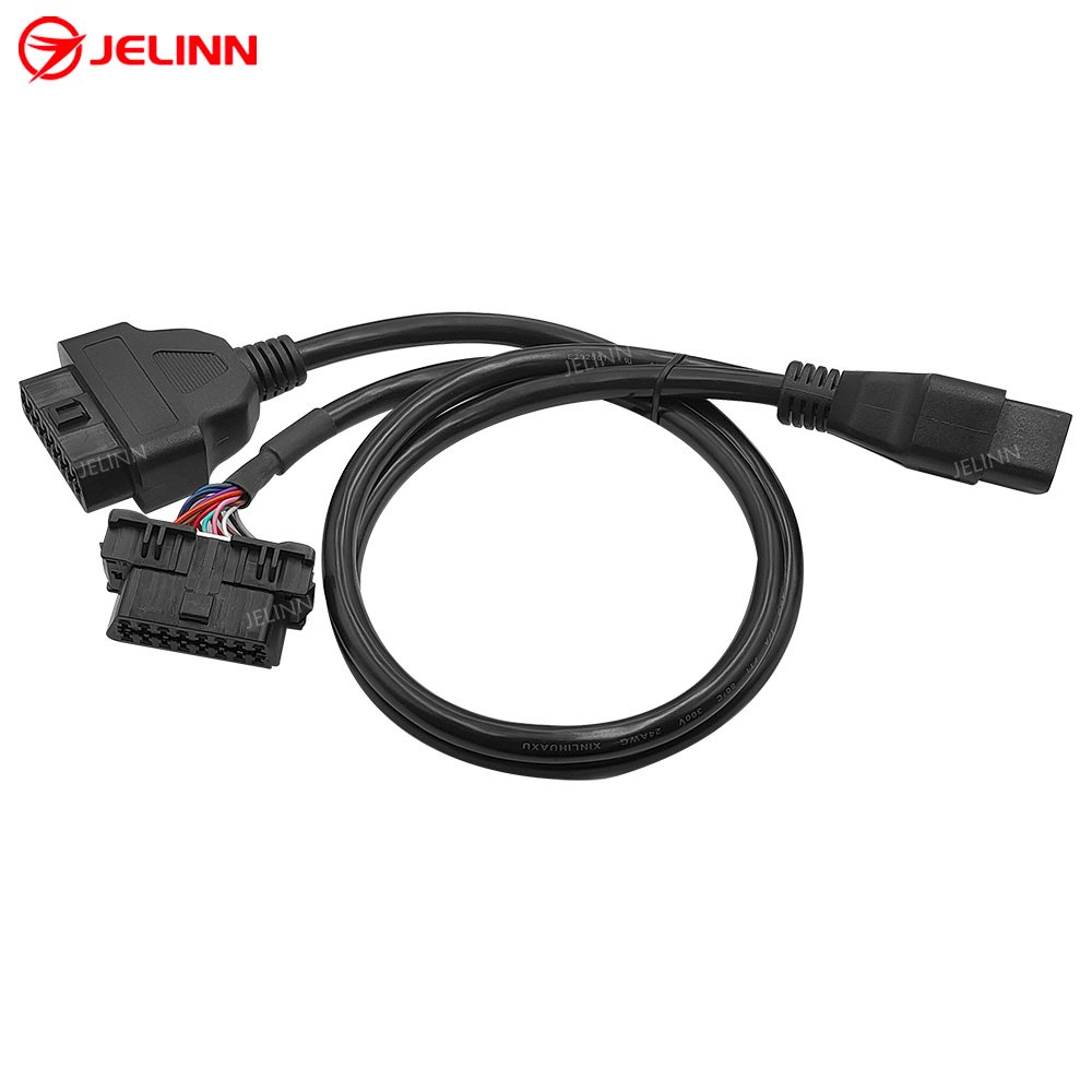 OBD 2 OBD2 Splitter Y Cable Male to Dual Female 16 Pin for Mazda Mitsubishi Cars
