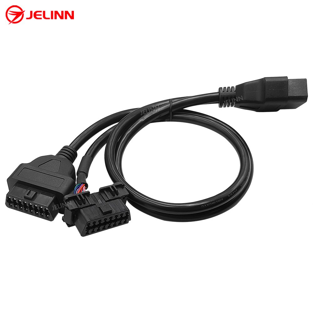 OBD 2 OBD2 Splitter Y Cable Male to Dual Female 16 Pin for Mazda Mitsubishi Cars