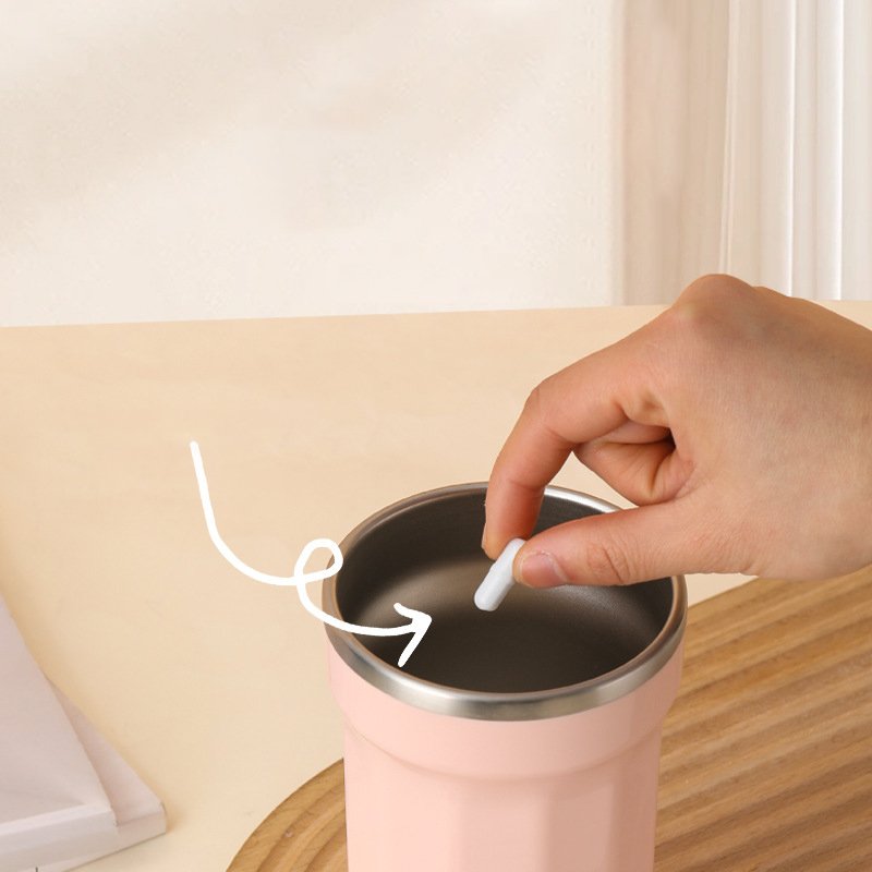 DD3150 Electric Rechargeable Mixing Cup Shaker Coffee Milk Cups for Protein Powder Stainless Steel Magnetic Self Stirring Mug