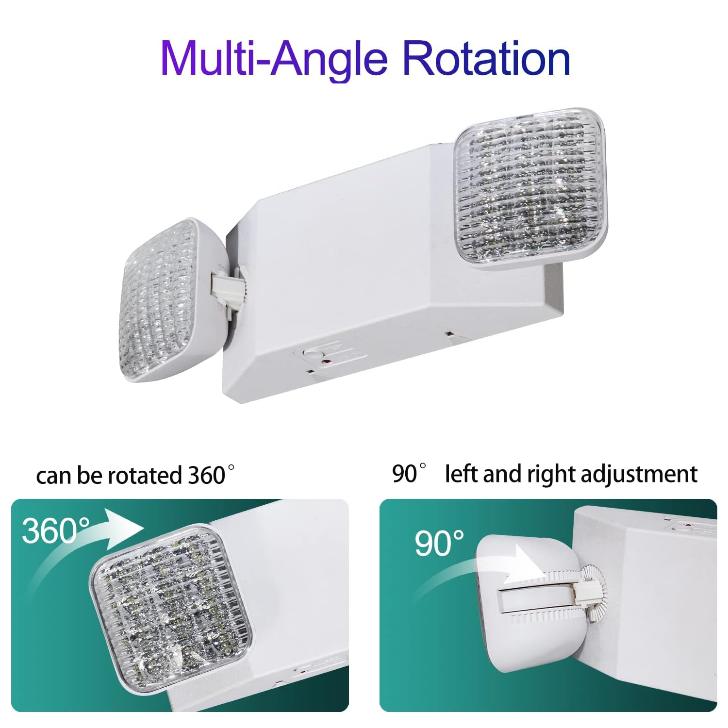 Fast Shipping Led Emergency Light with Battery Backup Two Head Commercial Emergency Led Lights 120-277v Hardwired Exit Fixtures